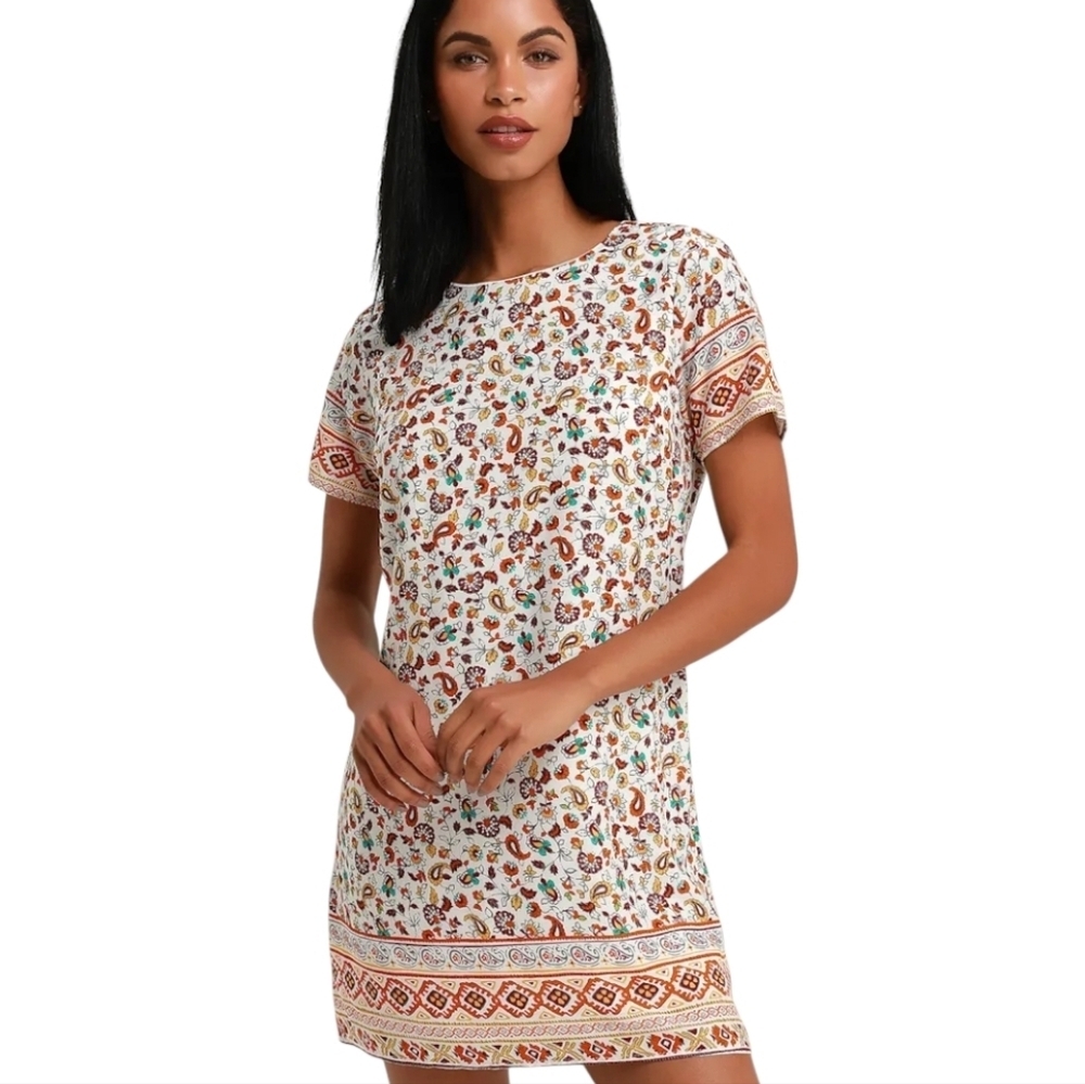 Lulus Nikolai Shift Dress Floral Women Small Lightweight Feminine